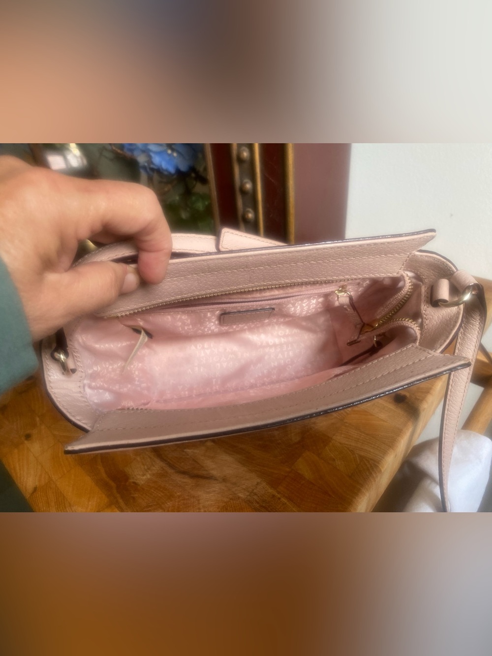 kate spade Blush Pink Pebbled Leather Shoulder Bag - Picture 6 of 9